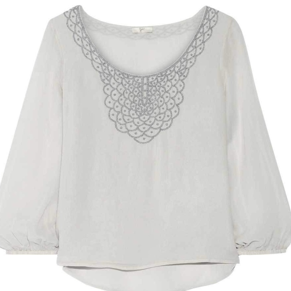 Joie Esphenere Beaded Blouse